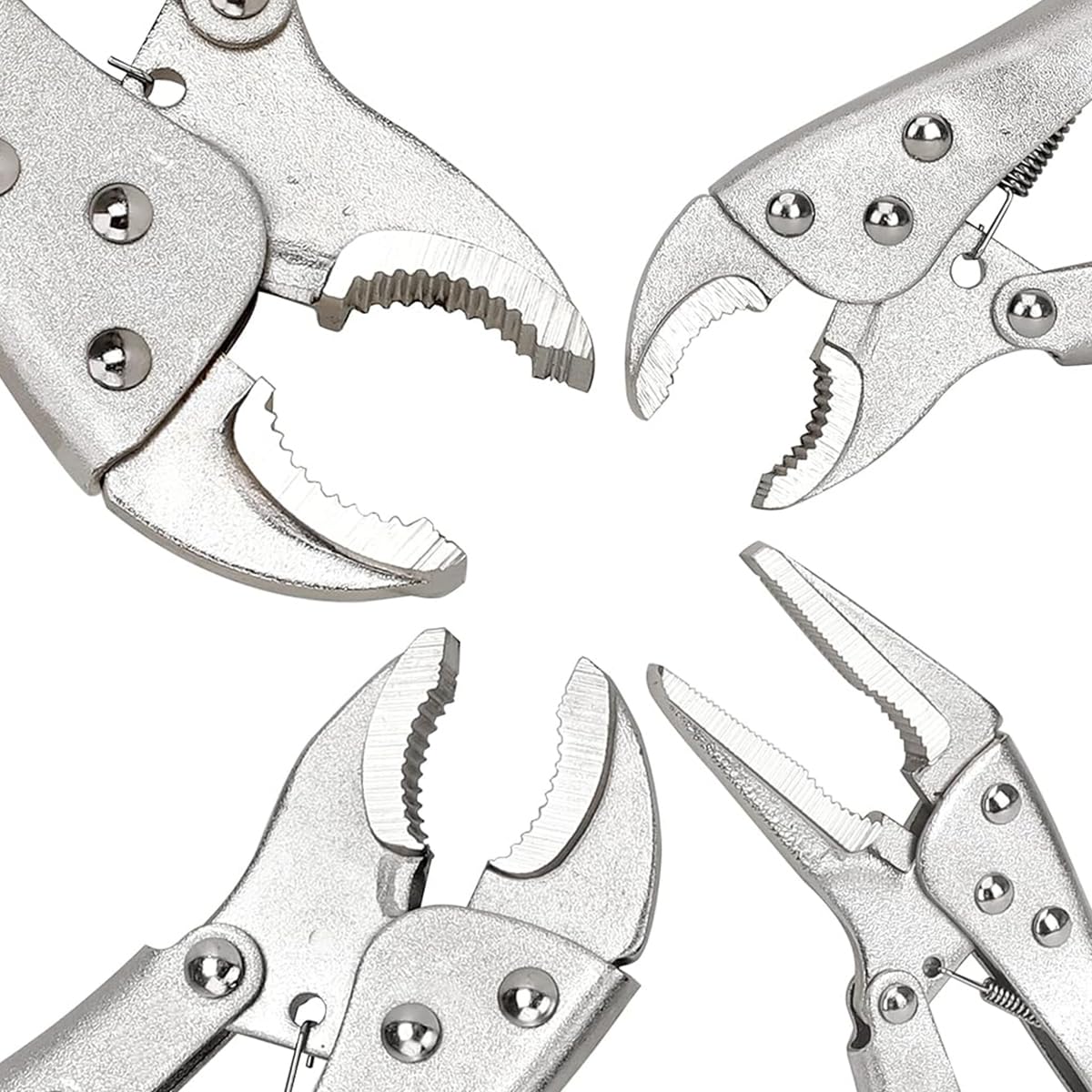 Serplex 4Pcs Steel Locking Pliers Set, 5 Serplex 4Pcs Steel Locking Pliers Set, 5